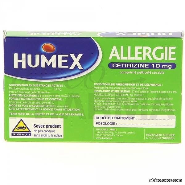 От аллергии HUMEX ALLERGIE CETIRIZINE